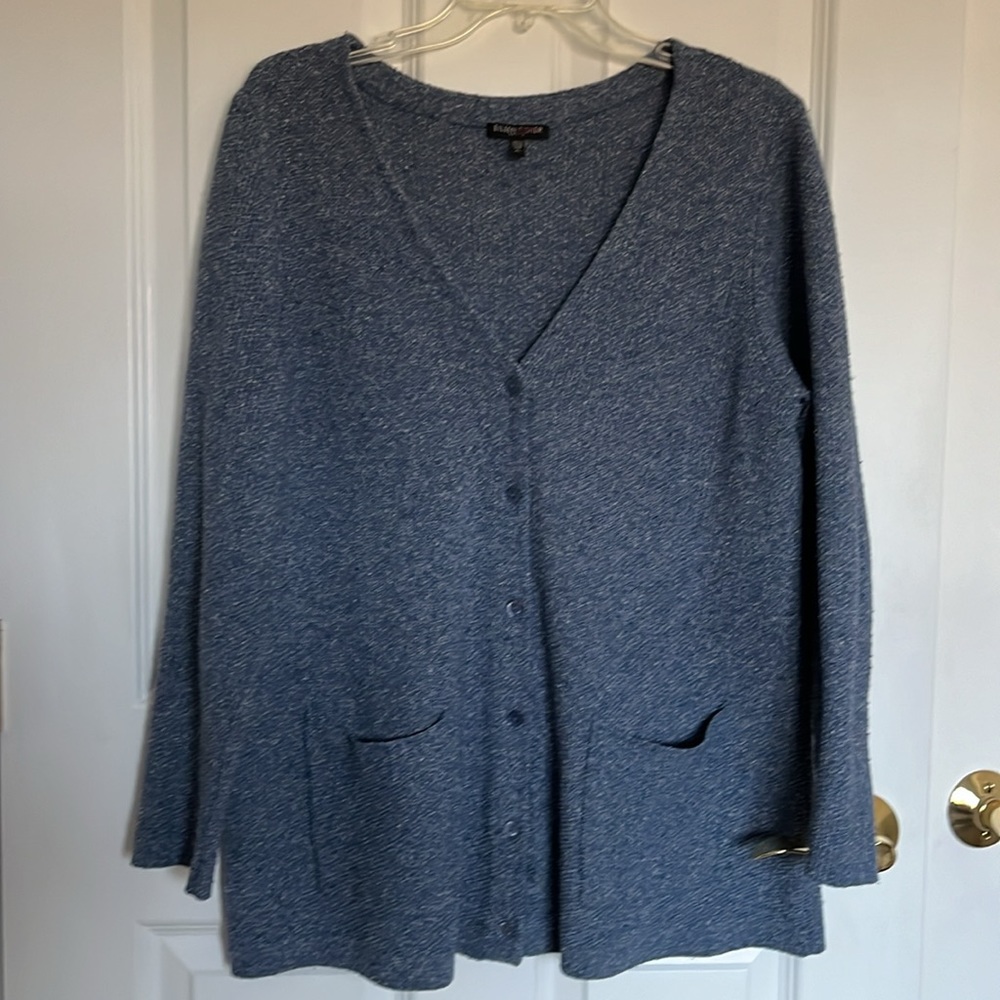 Eileen Fisher Wool/Silk  Button Front Cardigan PL